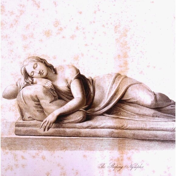 Echo The Sleeping Nymph 1834 Engraving Bailey Victorian Art Mythology DWBB3 - Picture 1 of 2